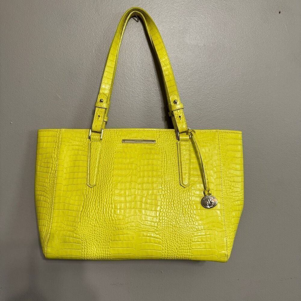 Brahmin Medium Arno In Key Lime Euc - image 1